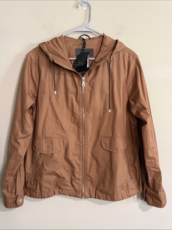 Massimo Dutti Jackets & Blazers - Massimo Dutti Light Brown Carmel Hooded Utility Zip Jacket